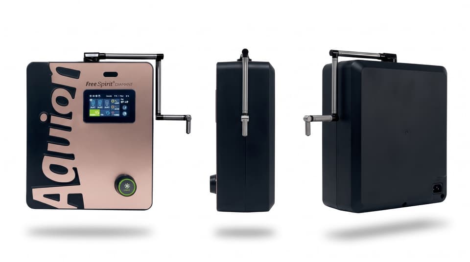 FreeSpirit® DIAMANT in drei Ansichten: Front, Seite und Rückseite